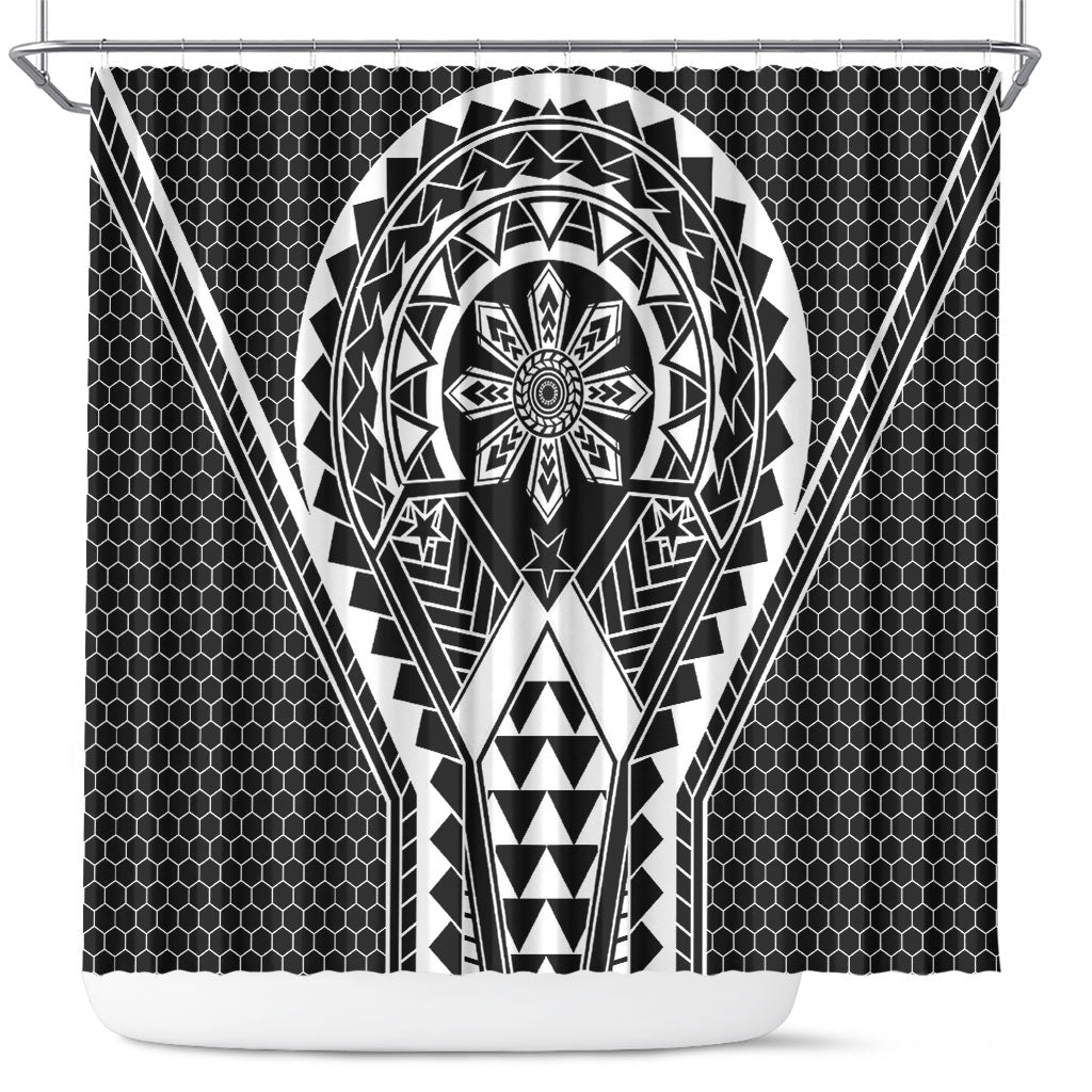 Philippines Batok Tribal Inspired Tattoo Black Shower Curtain