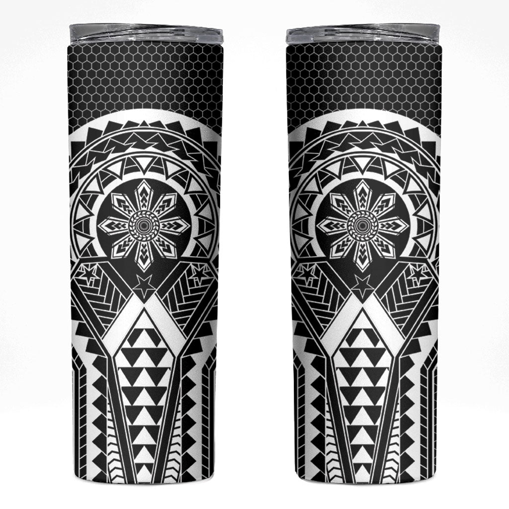 Philippines Batok Tribal Inspired Tattoo Black Skinny Tumbler