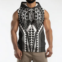 Philippines Batok Tribal Inspired Tattoo Black Sleeveless Hoodie