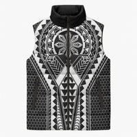 Philippines Batok Tribal Inspired Tattoo Black Sleeveless Puffer Jacket