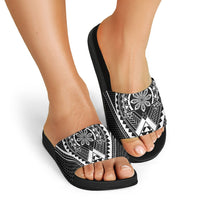 Philippines Batok Tribal Inspired Tattoo Black Slide Sandals