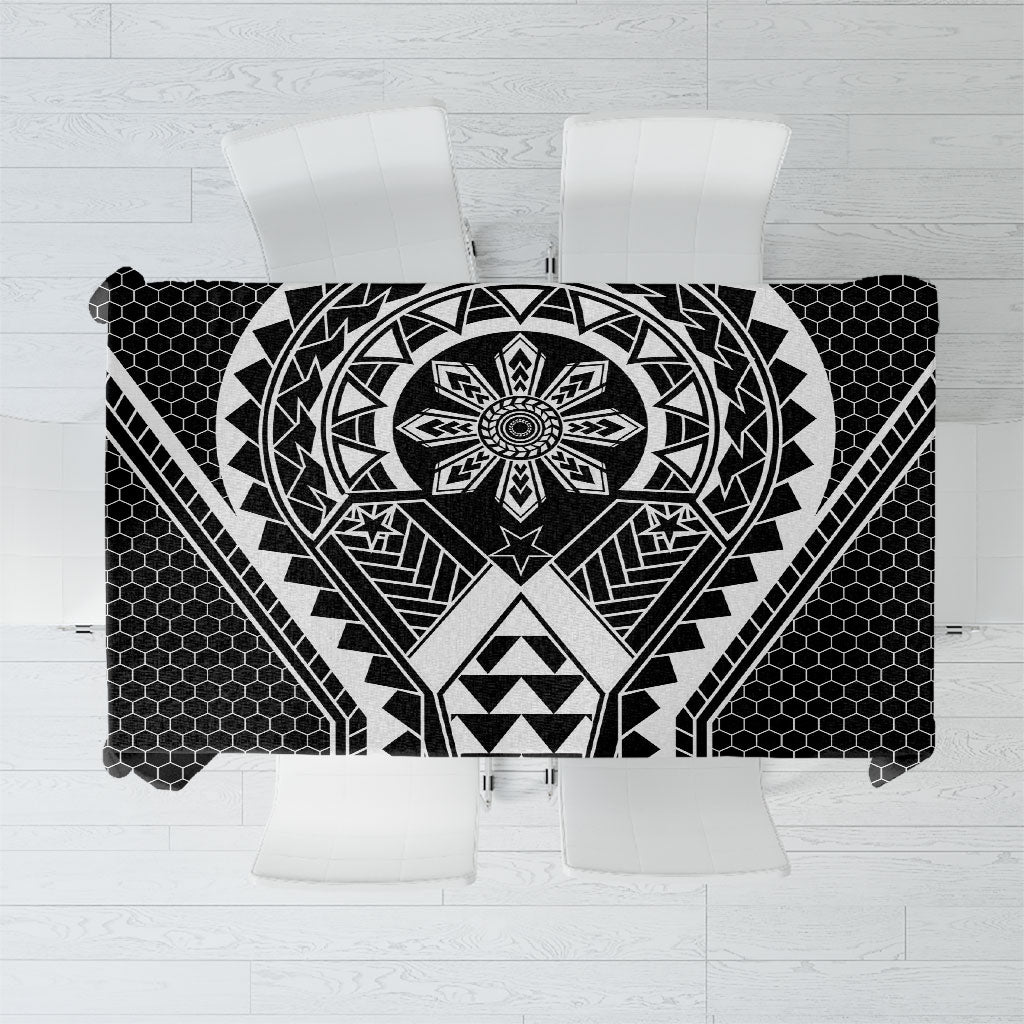 Philippines Batok Tribal Inspired Tattoo Black Tablecloth