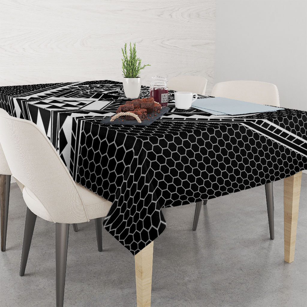 Philippines Batok Tribal Inspired Tattoo Black Tablecloth