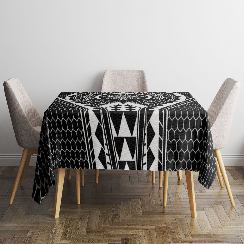 Philippines Batok Tribal Inspired Tattoo Black Tablecloth