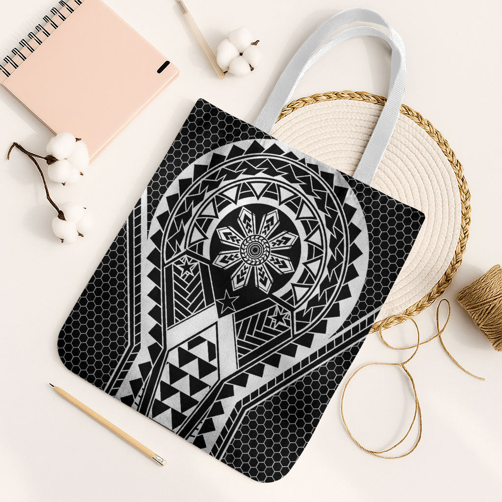 Philippines Batok Tribal Inspired Tattoo Black Tote Bag