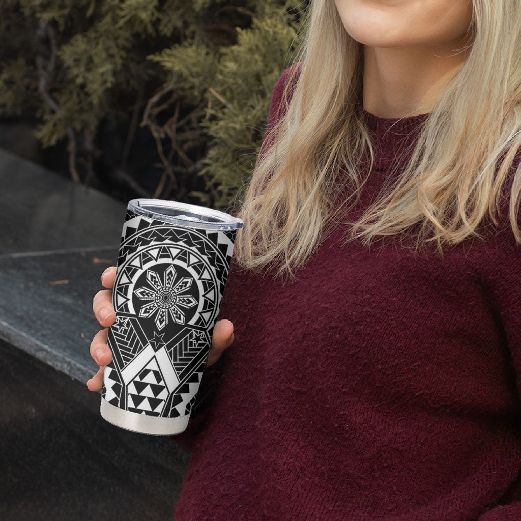 Philippines Batok Tribal Inspired Tattoo Black Tumbler Cup