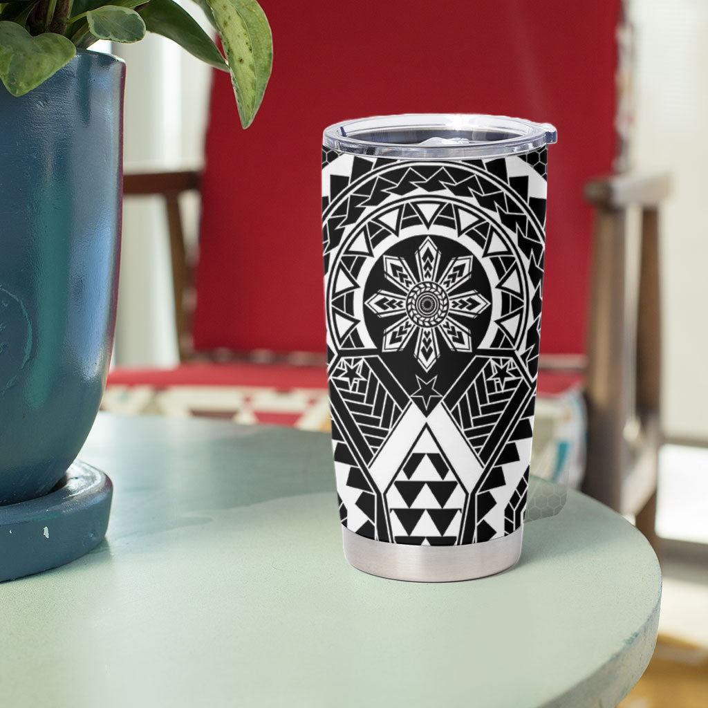 Philippines Batok Tribal Inspired Tattoo Black Tumbler Cup