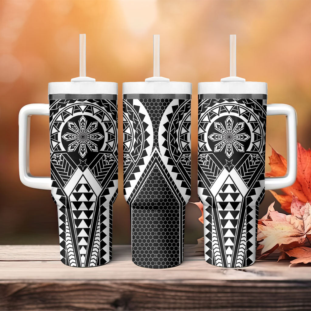 Philippines Batok Tribal Inspired Tattoo Black Tumbler With Handle