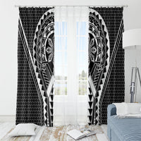 Philippines Batok Tribal Inspired Tattoo Black Window Curtain