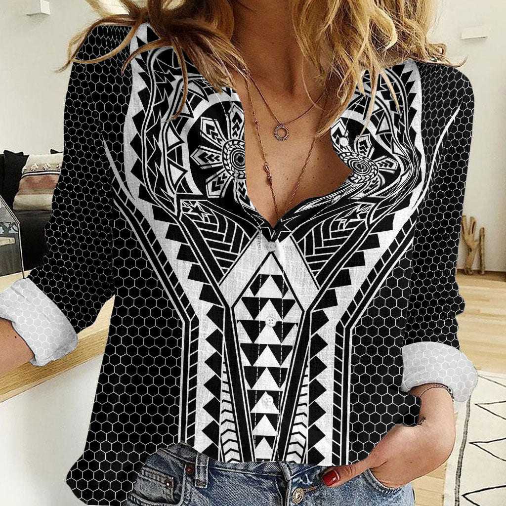Philippines Batok Tribal Inspired Tattoo Black Women Casual Shirt