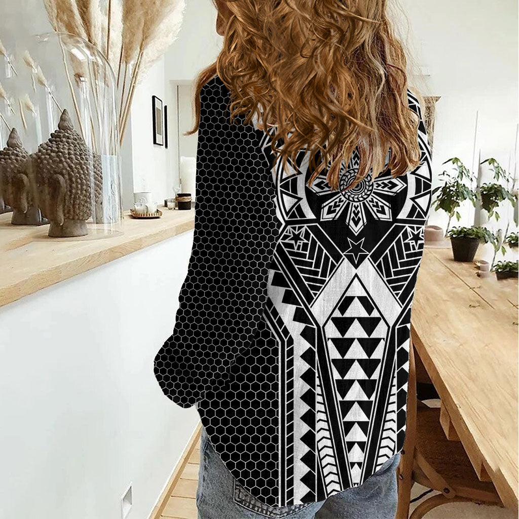 Philippines Batok Tribal Inspired Tattoo Black Women Casual Shirt