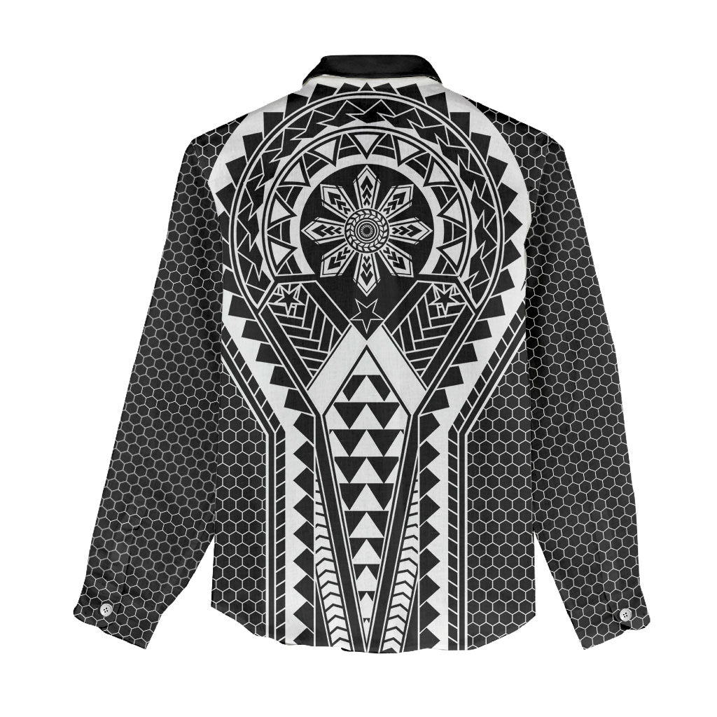 Philippines Batok Tribal Inspired Tattoo Black Women Casual Shirt