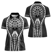 Philippines Batok Tribal Inspired Tattoo Black Women Polo Shirt