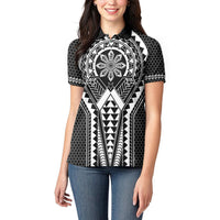 Philippines Batok Tribal Inspired Tattoo Black Women Polo Shirt