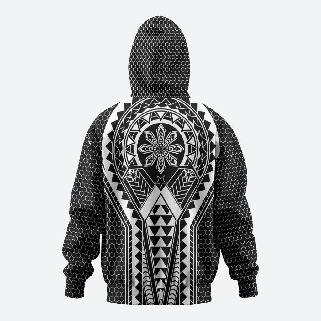 Philippines Batok Tribal Inspired Tattoo Black Zip Hoodie
