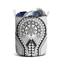 Philippines Batok Tribal Inspired Tattoo White Laundry Basket