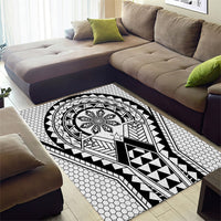 Philippines Batok Tribal Inspired Tattoo White Area Rug