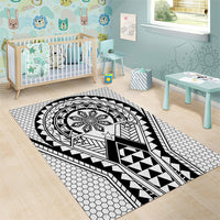 Philippines Batok Tribal Inspired Tattoo White Area Rug