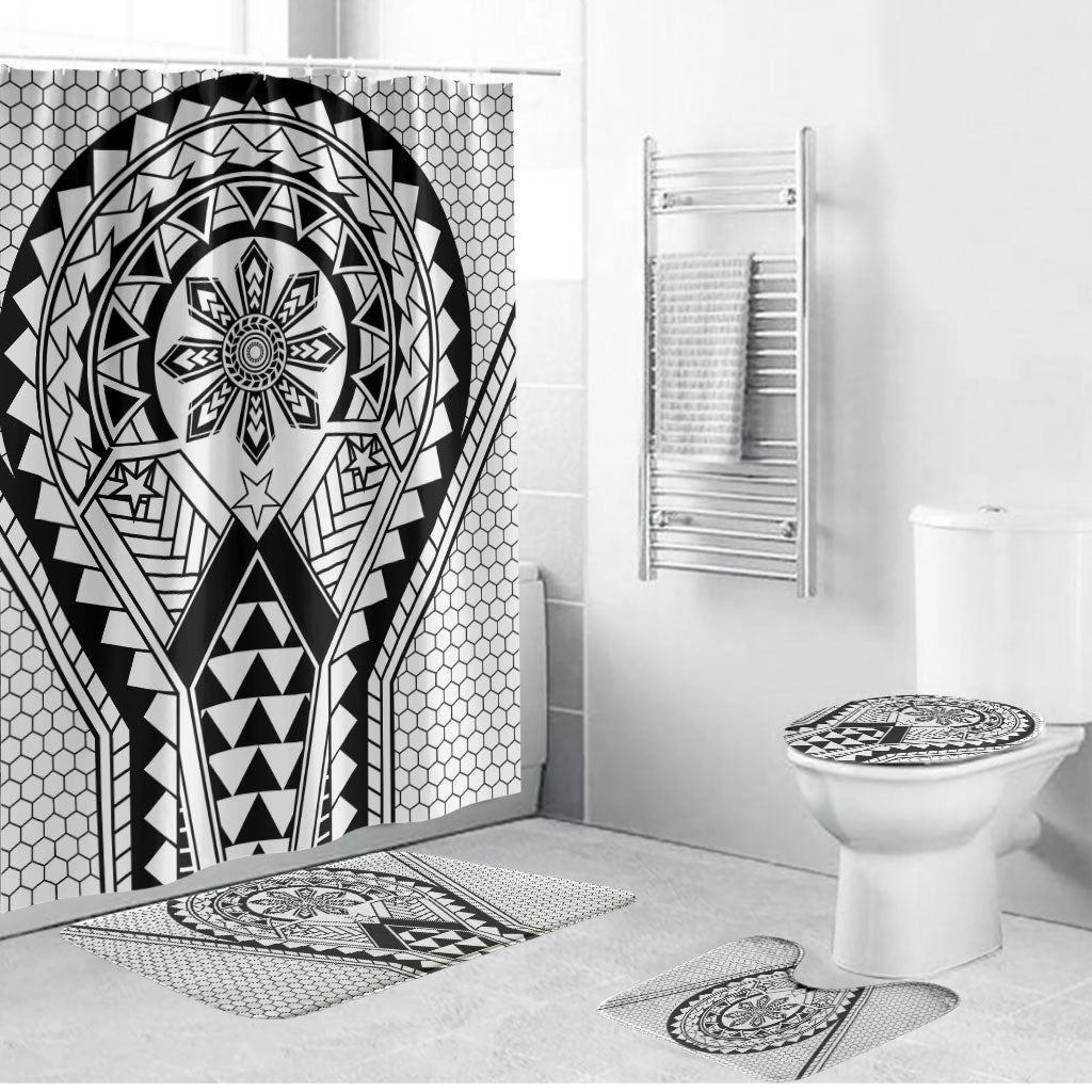 Philippines Batok Tribal Inspired Tattoo White Bathroom Set