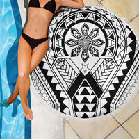 Philippines Batok Tribal Inspired Tattoo White Beach Blanket