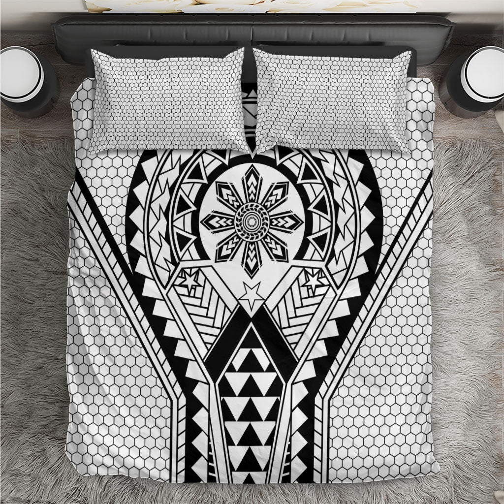 Philippines Batok Tribal Inspired Tattoo White Bedding Set