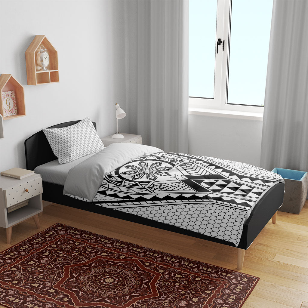 Philippines Batok Tribal Inspired Tattoo White Bedding Set