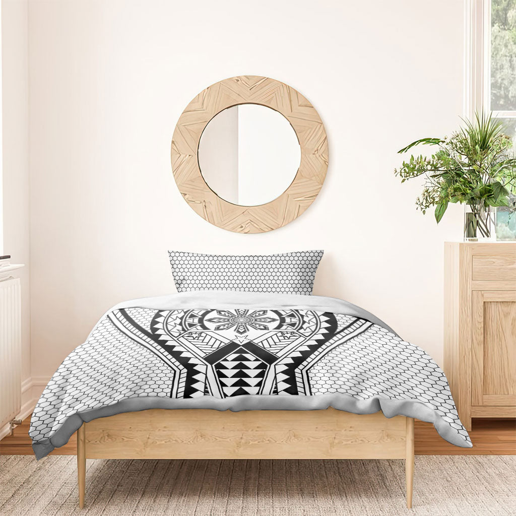 Philippines Batok Tribal Inspired Tattoo White Bedding Set