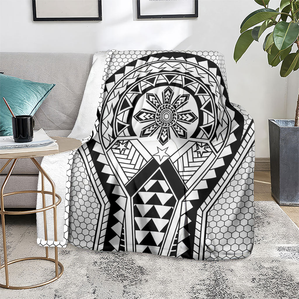 Philippines Batok Tribal Inspired Tattoo White Blanket