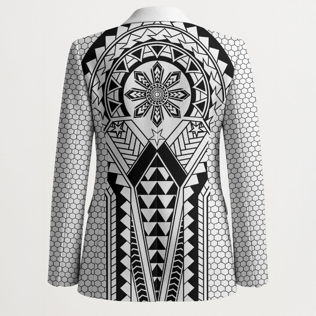 Philippines Batok Tribal Inspired Tattoo White Blazer