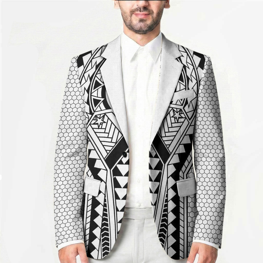 Philippines Batok Tribal Inspired Tattoo White Blazer