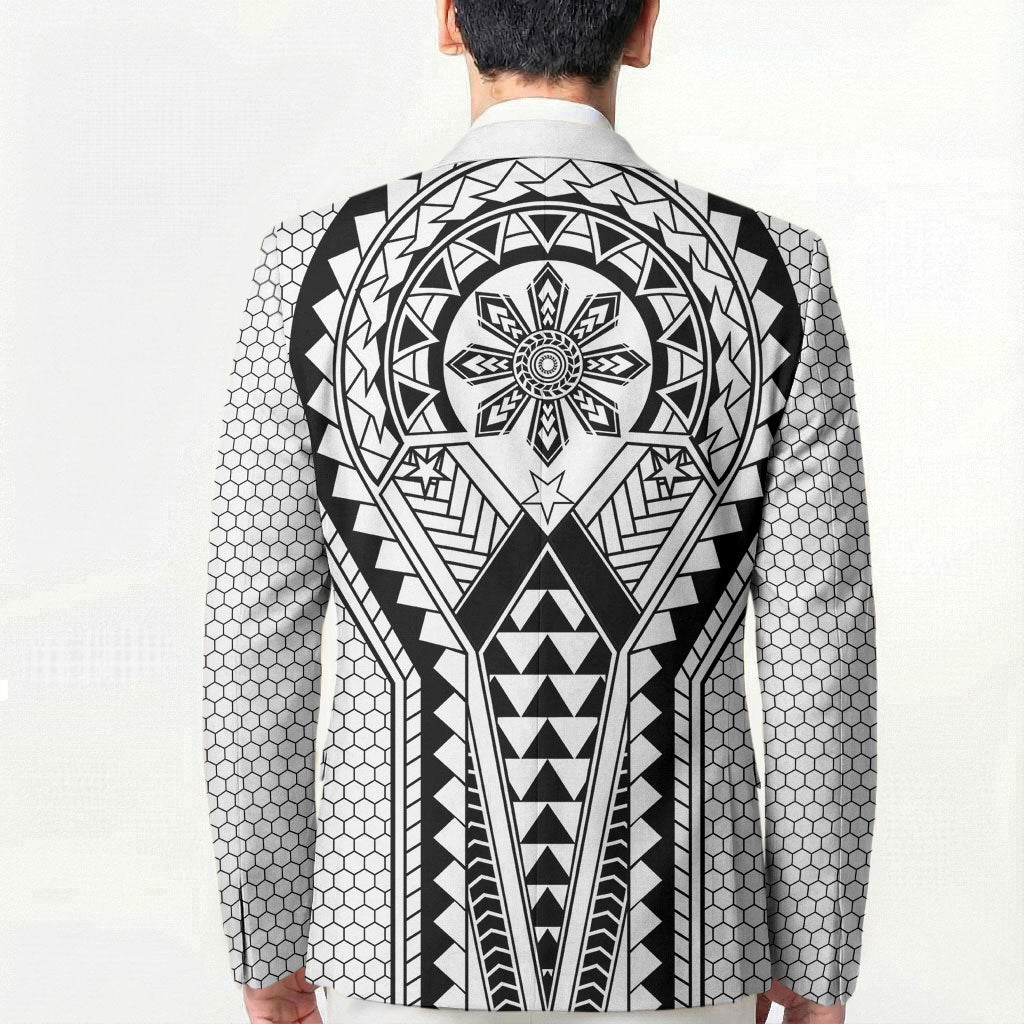 Philippines Batok Tribal Inspired Tattoo White Blazer