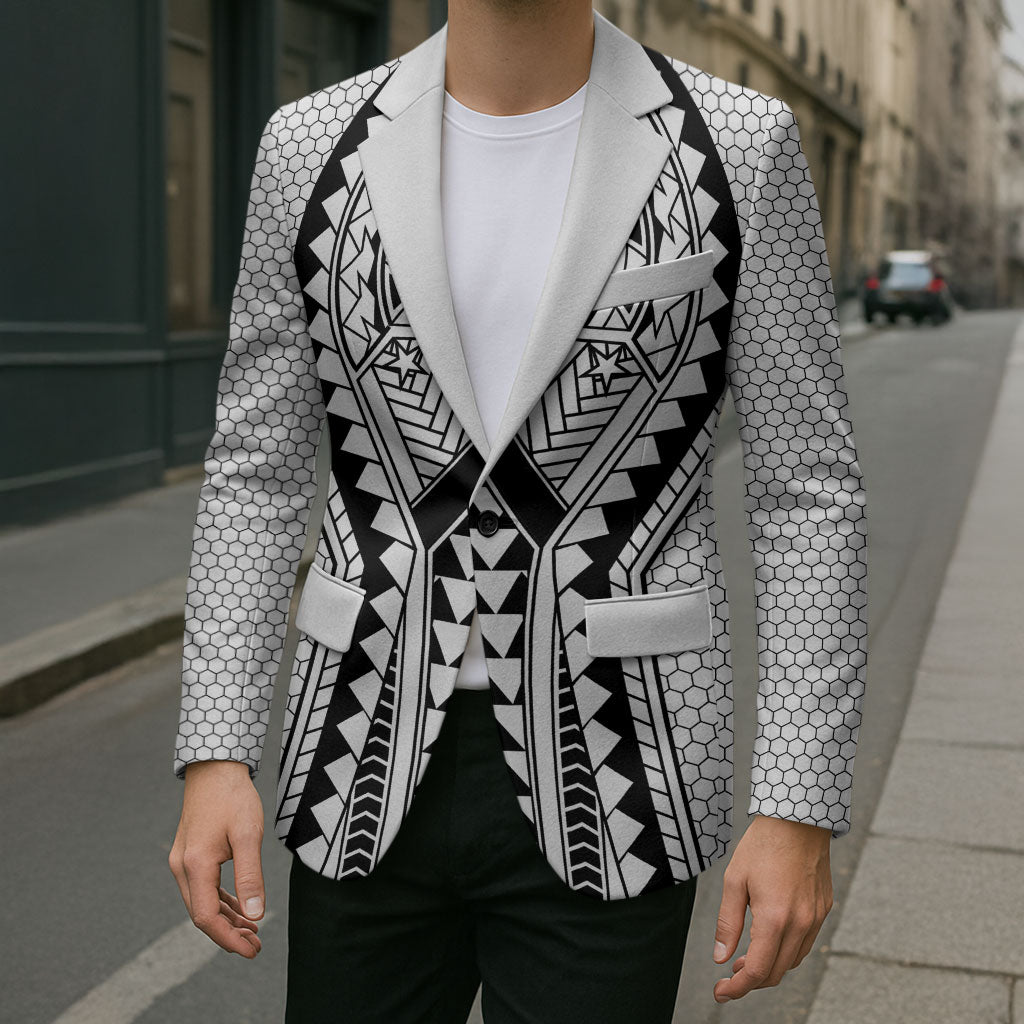 Philippines Batok Tribal Inspired Tattoo White Blazer