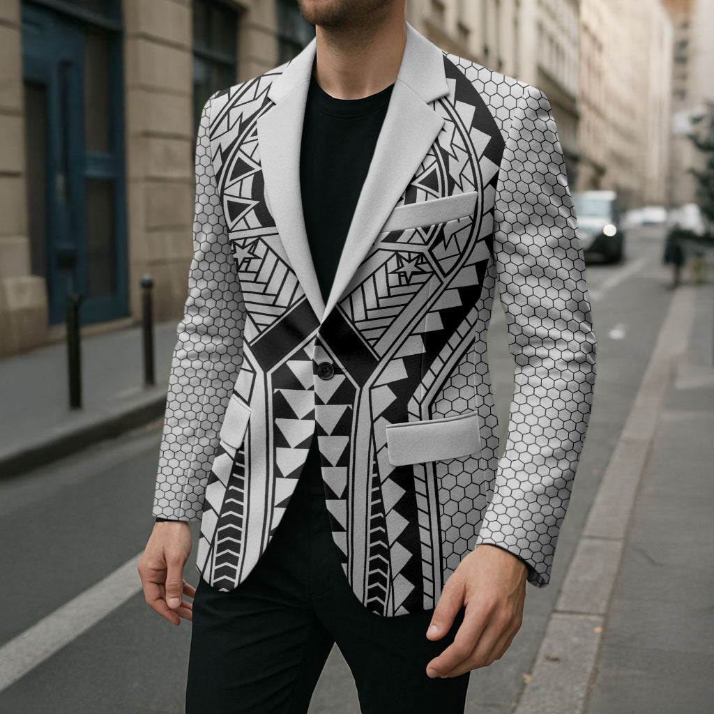 Philippines Batok Tribal Inspired Tattoo White Blazer
