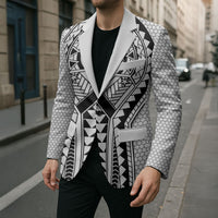Philippines Batok Tribal Inspired Tattoo White Blazer