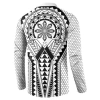 Philippines Batok Tribal Inspired Tattoo White Button Sweatshirt