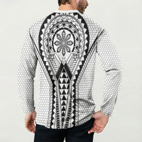 Philippines Batok Tribal Inspired Tattoo White Button Sweatshirt