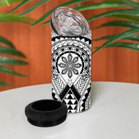 Philippines Batok Tribal Inspired Tattoo White 4 in 1 Can Cooler Tumbler