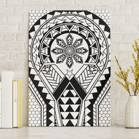 Philippines Batok Tribal Inspired Tattoo White Canvas Wall Art