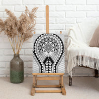 Philippines Batok Tribal Inspired Tattoo White Canvas Wall Art