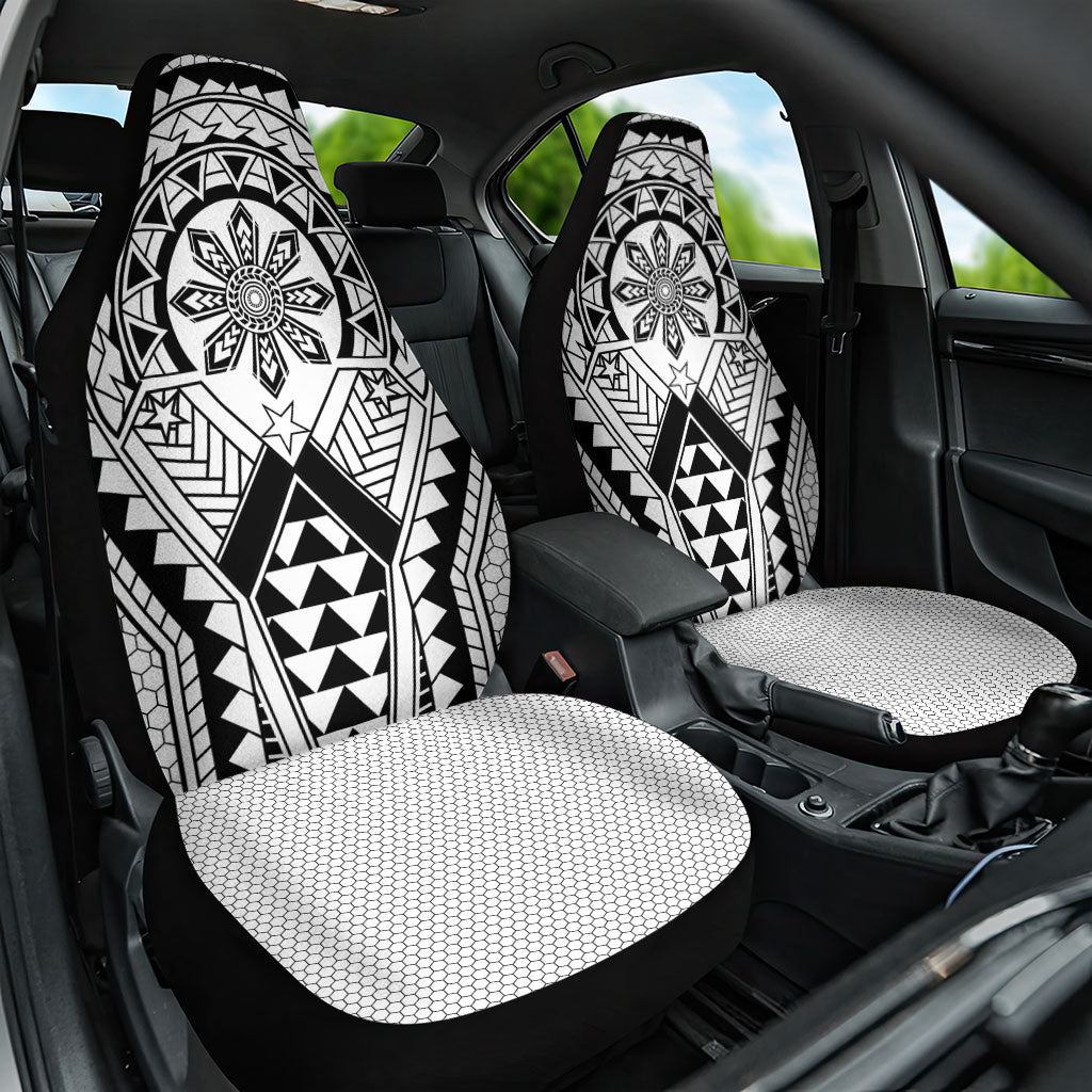 Philippines Batok Tribal Inspired Tattoo White Car Seat Cover