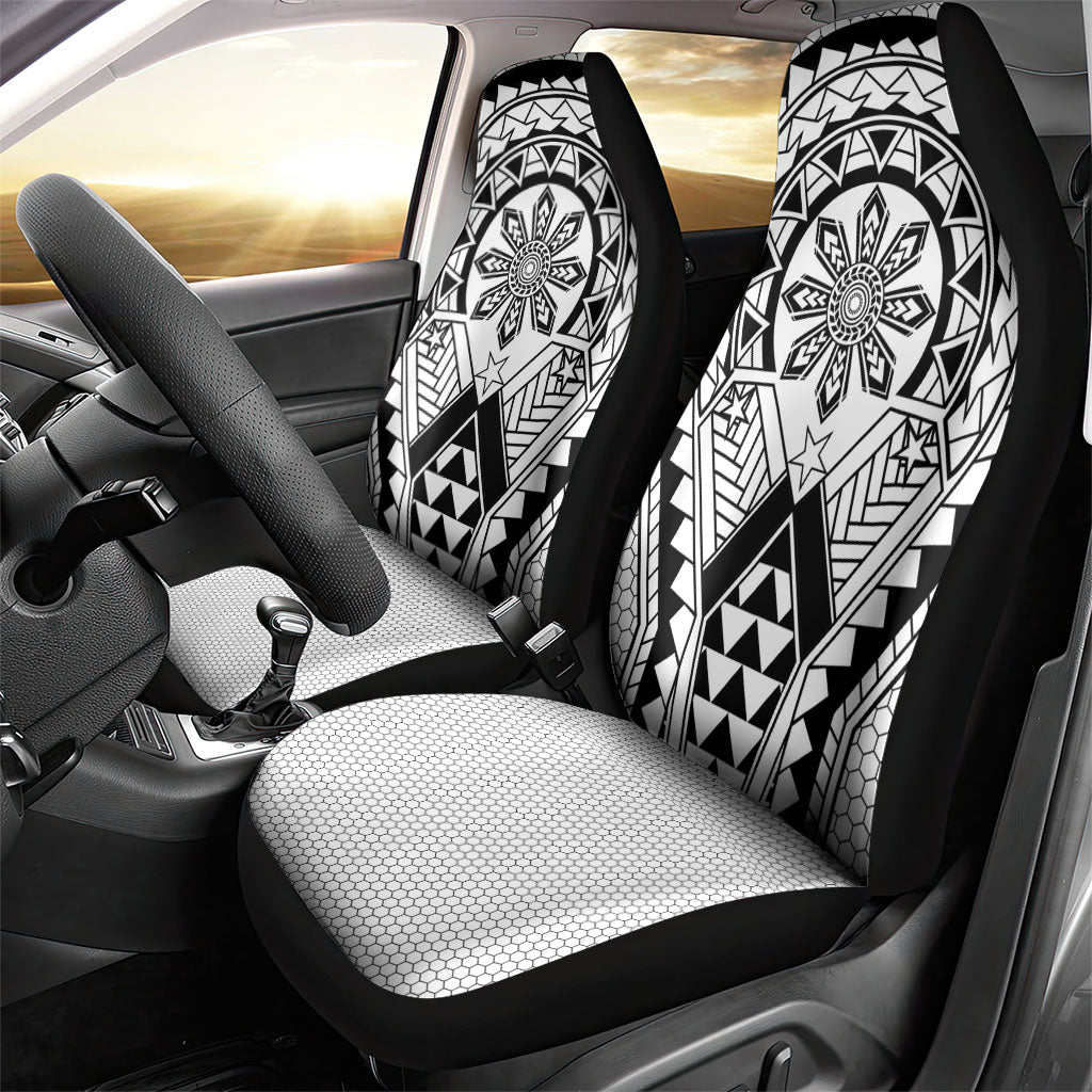 Philippines Batok Tribal Inspired Tattoo White Car Seat Cover
