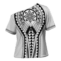 Philippines Batok Tribal Inspired Tattoo White Cross Shoulder Shirt