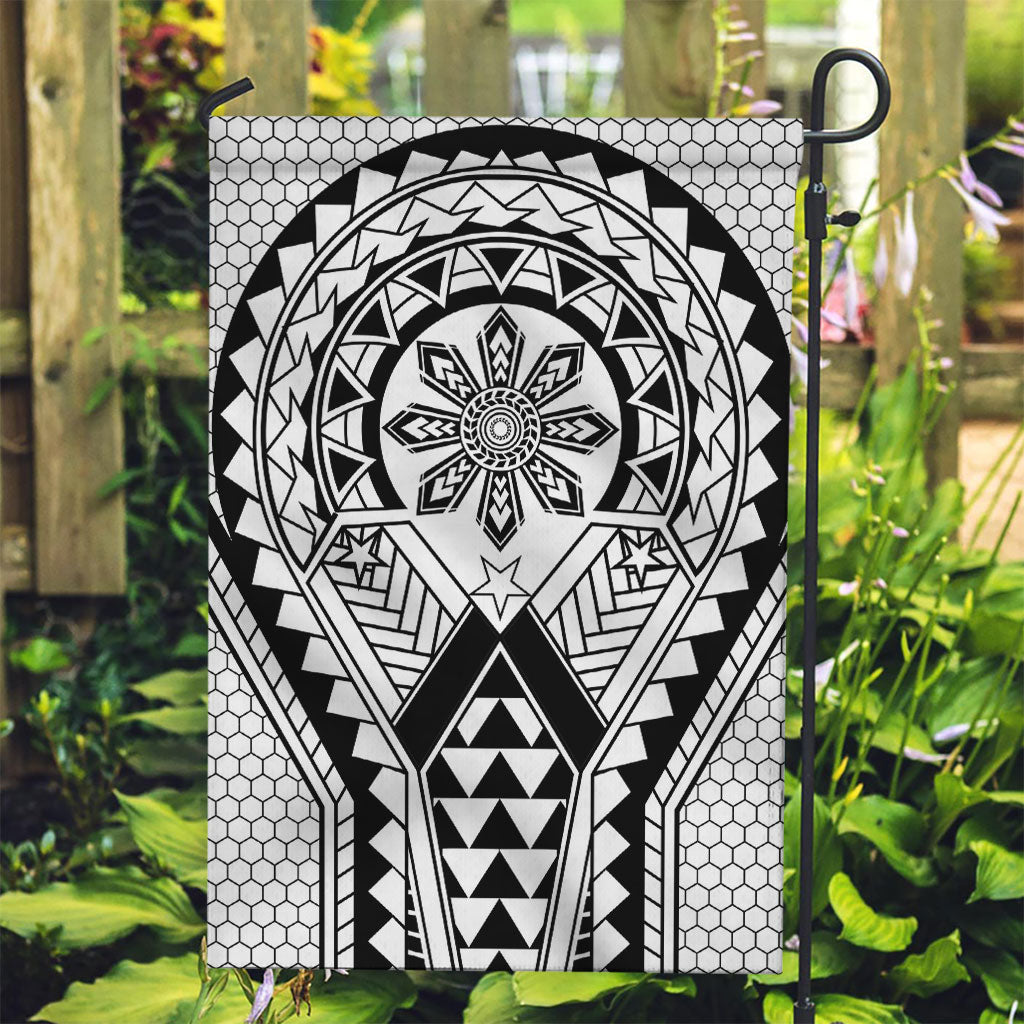 Philippines Batok Tribal Inspired Tattoo White Garden Flag