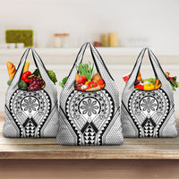 Philippines Batok Tribal Inspired Tattoo White Grocery Bag