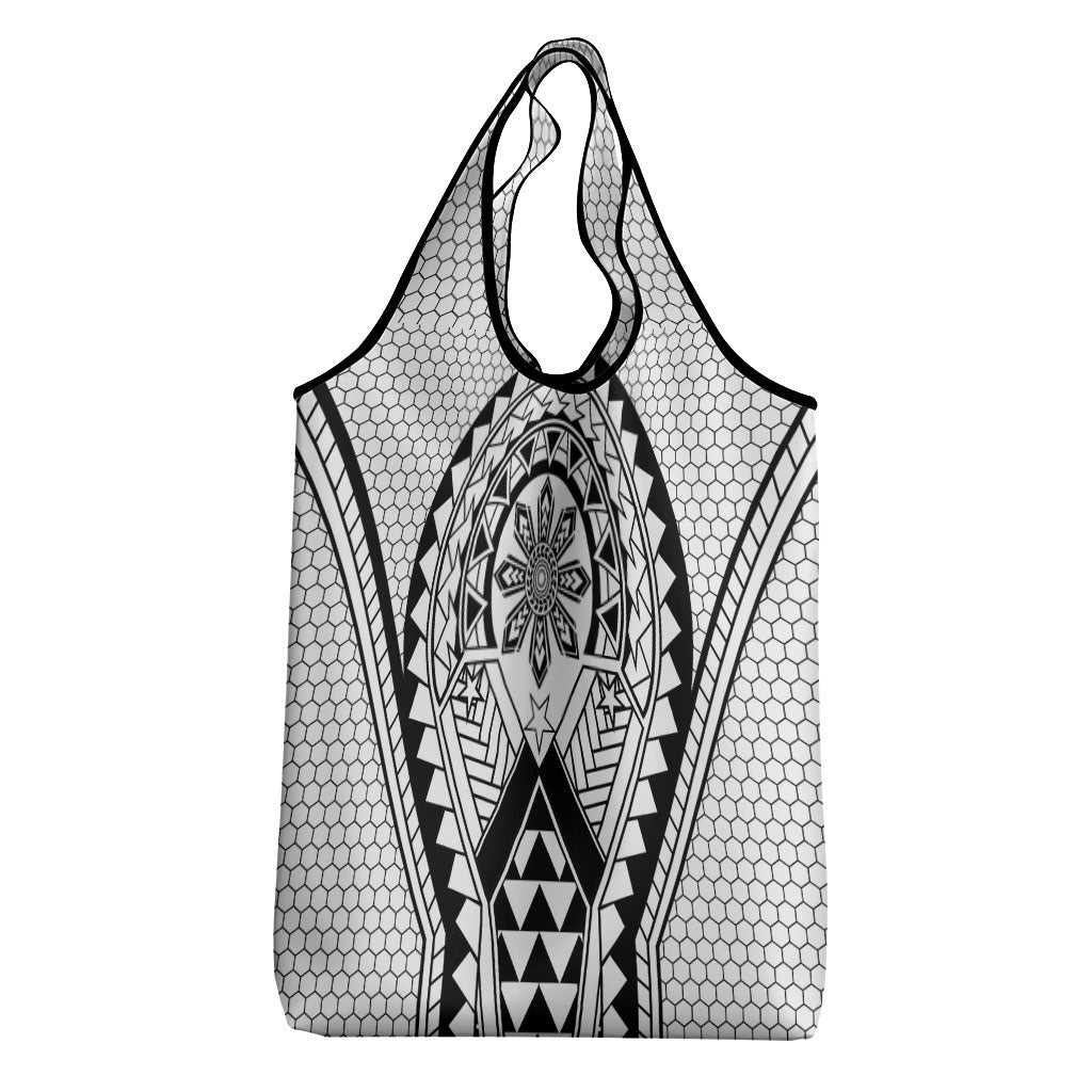 Philippines Batok Tribal Inspired Tattoo White Grocery Bag