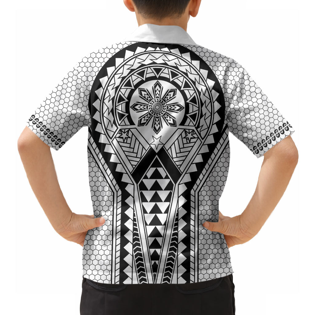 Philippines Batok Tribal Inspired Tattoo White Hawaiian Shirt