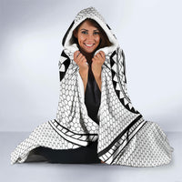 Philippines Batok Tribal Inspired Tattoo White Hooded Blanket