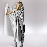 Philippines Batok Tribal Inspired Tattoo White Hooded Blanket