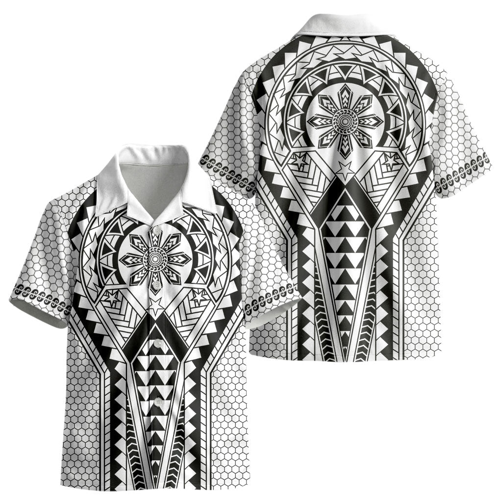 Philippines Batok Tribal Inspired Tattoo White Kid Hawaiian Shirt