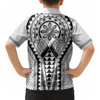 Philippines Batok Tribal Inspired Tattoo White Kid Hawaiian Shirt